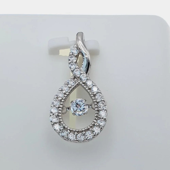 "#925 Sterling Silver Cubic Zircon Pendant for Women/Girls, US925P1131 - Picture 6 of 10
